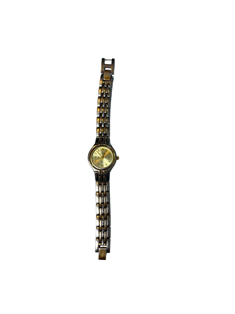 Fossil F2 womens silver, gold watch ES-9441, 2 toned. Needs battery